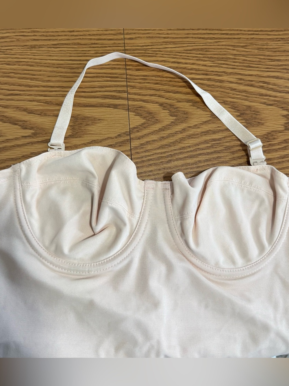 36B Cream Strapless or halter Body Slimmer Spandex Slip